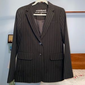 Black striped blazer